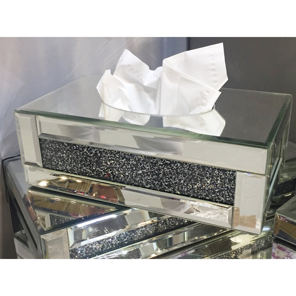diamante tissue box holder